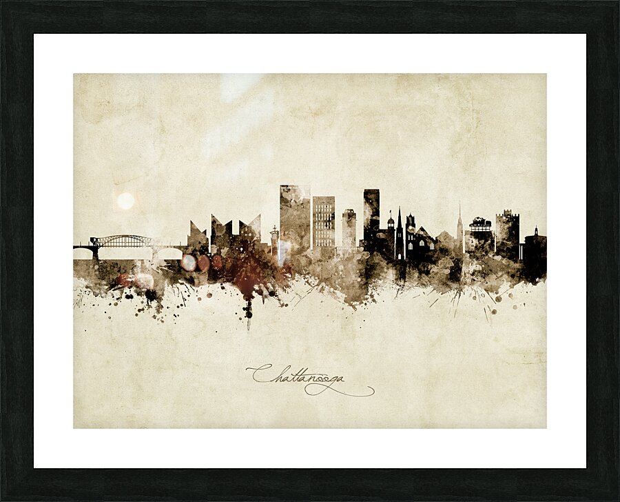 Chattanooga Tennessee Skyline Picture Frame print