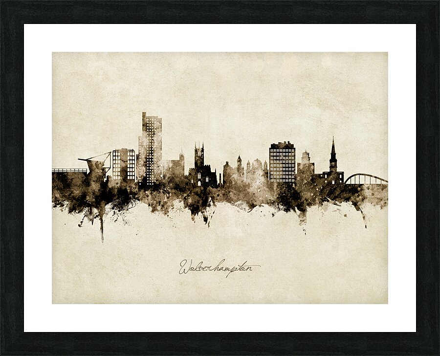Wolverhampton England Skyline Picture Frame print