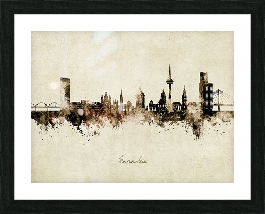Mannheim Germany Skyline Picture Frame print
