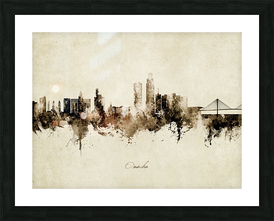 Omaha Nebraska Skyline Picture Frame print