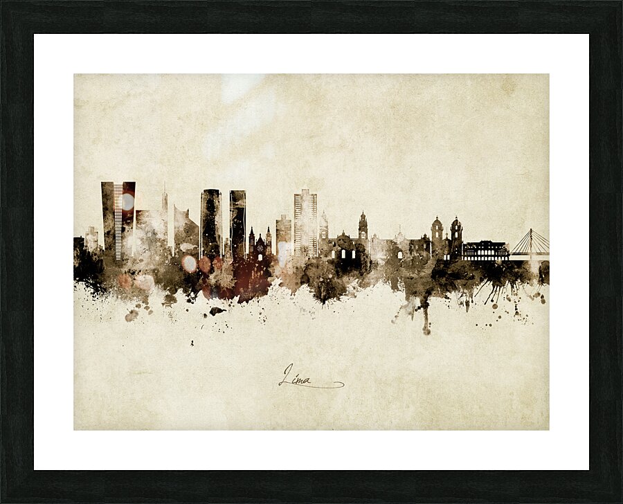 Lima Peru Skyline Picture Frame print
