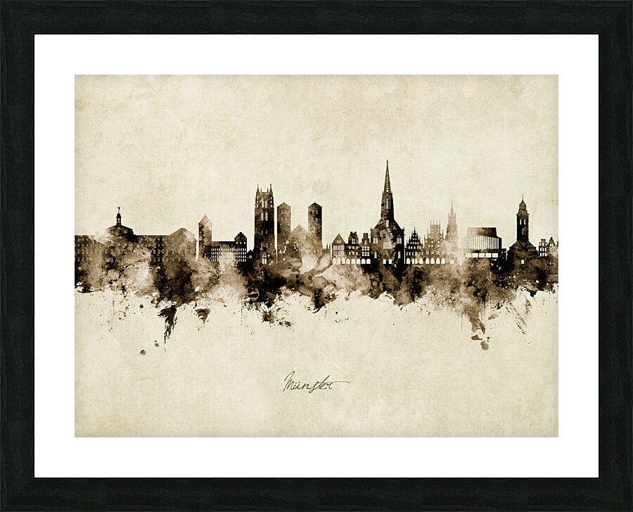 Munster Germany Skyline Picture Frame print