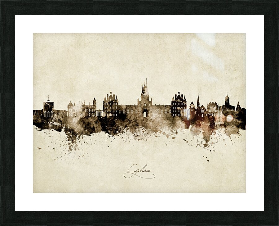 Egham England Skyline Picture Frame print
