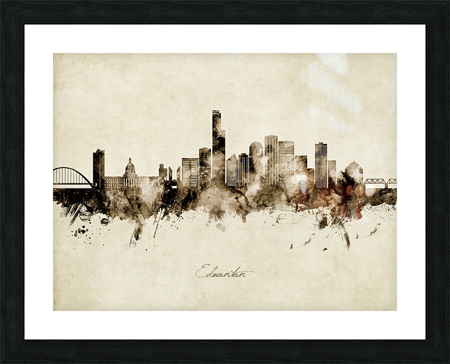Edmonton Canada Skyline Picture Frame print