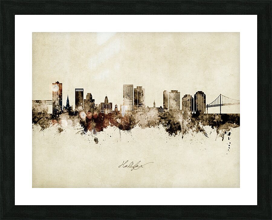Halifax Canada Skyline Picture Frame print