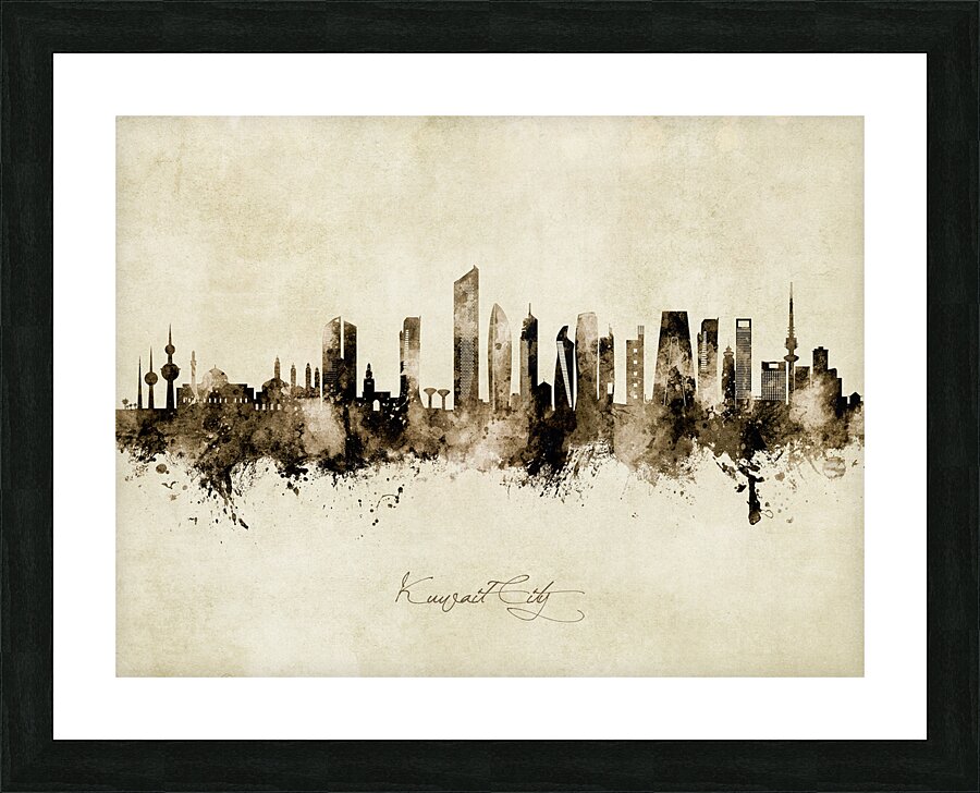 Kuwait City Skyline Picture Frame print