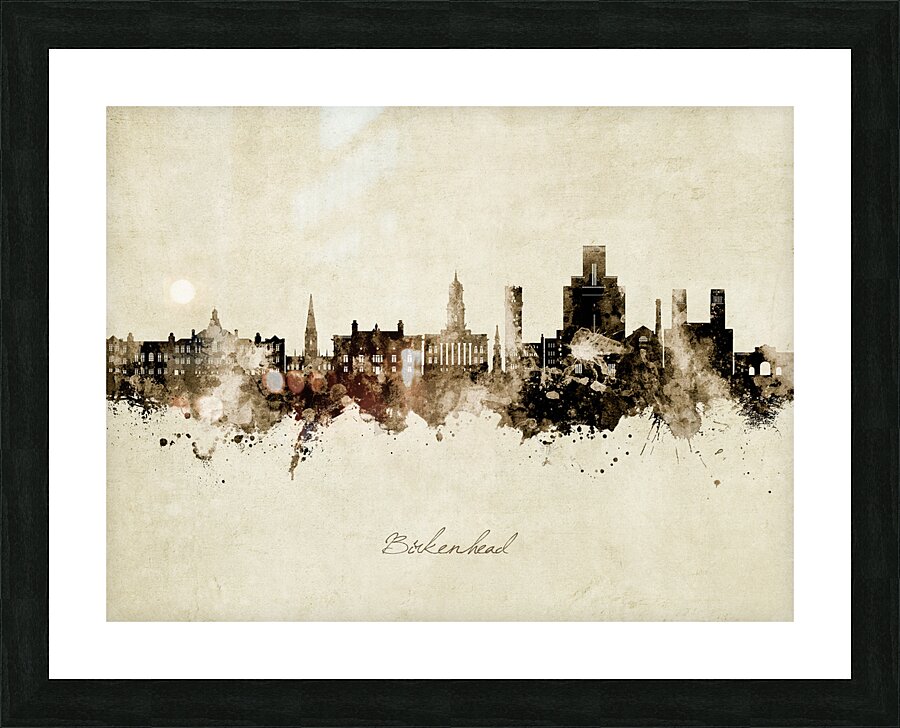 Birkenhead England Skyline Picture Frame print