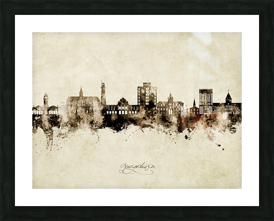 Georgetown Guyana Skyline Picture Frame print