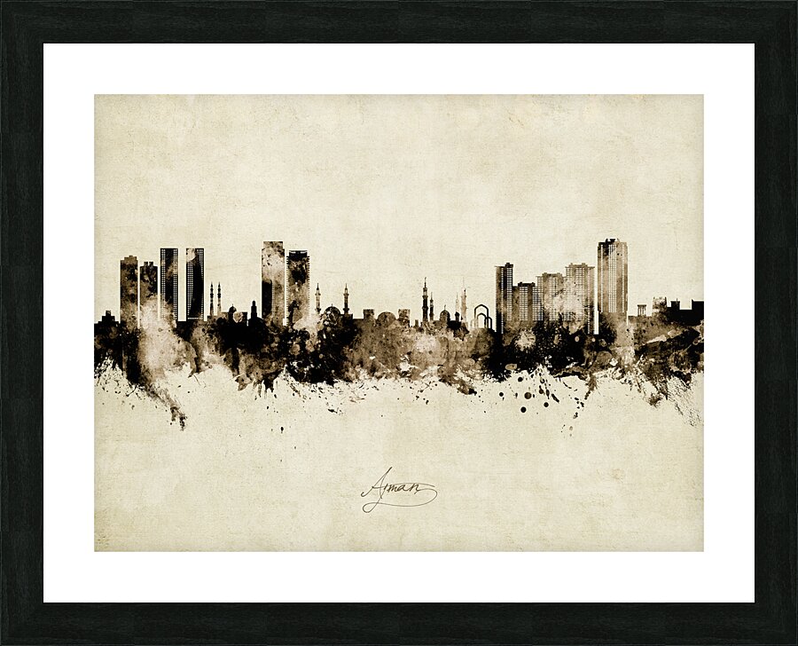 Ajman Skyline Picture Frame print