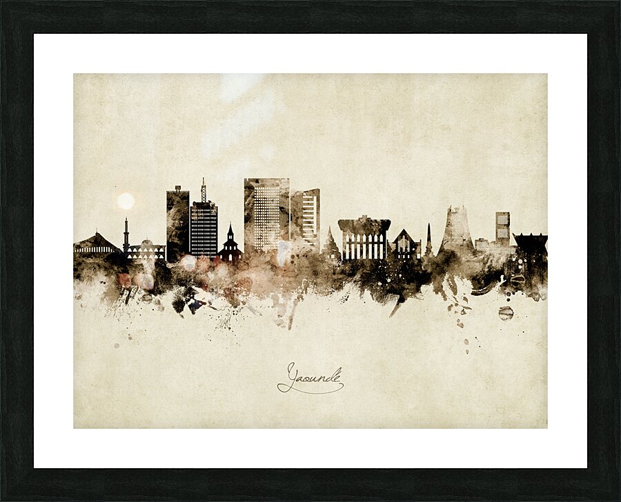 Yaounde Cameroon Skyline Picture Frame print