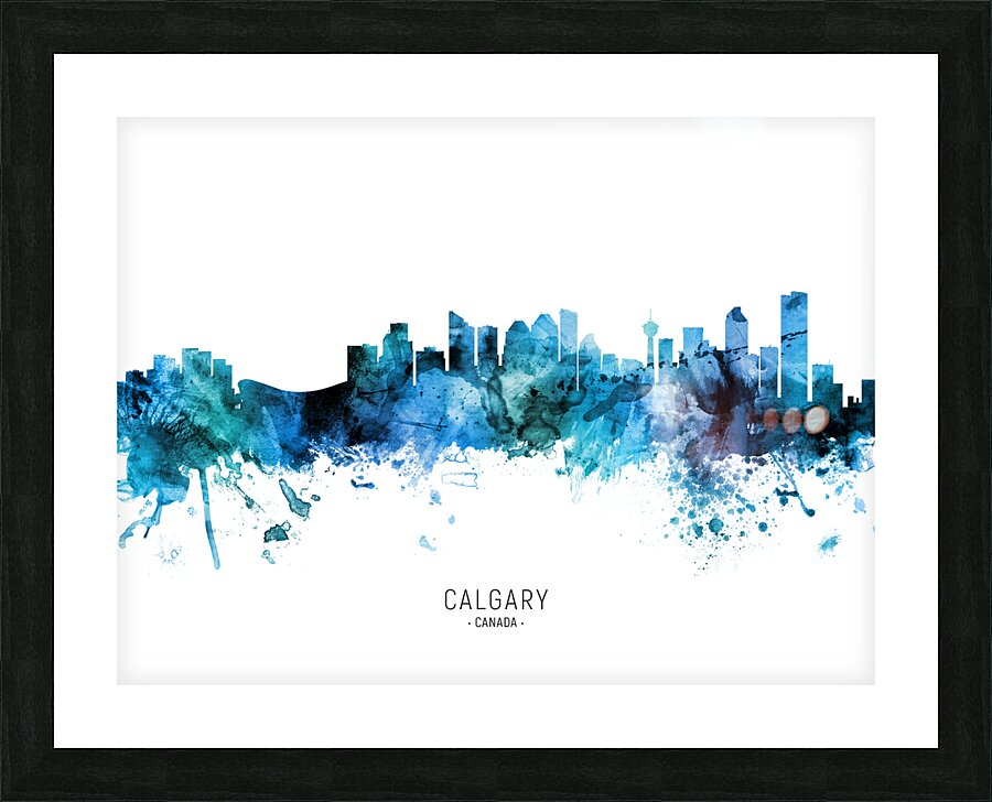 Calgary Canada Skyline Picture Frame print