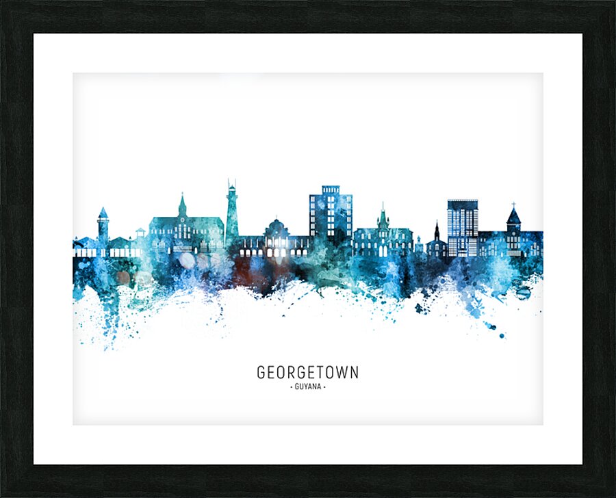 Georgetown Guyana Skyline Picture Frame print