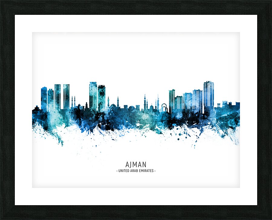 Ajman Skyline Picture Frame print