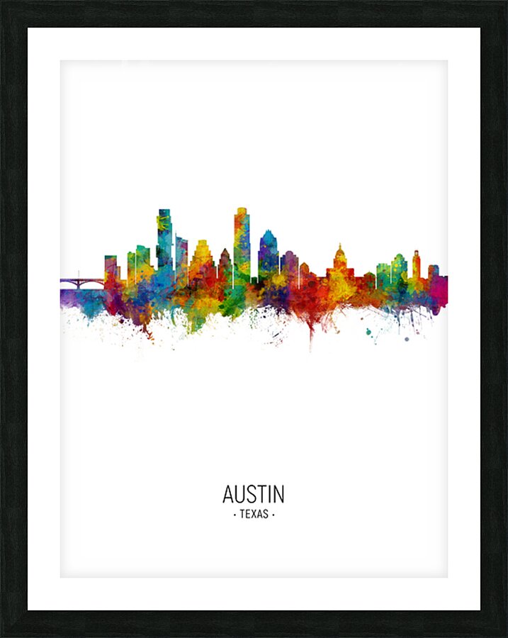 Austin Texas Skyline Picture Frame print