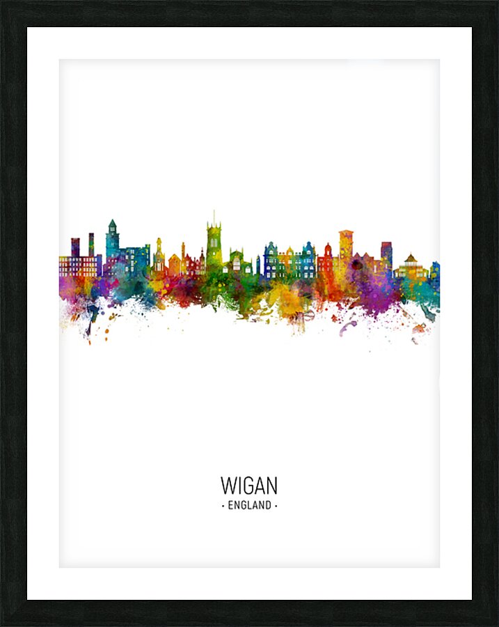 Wigan England Skyline Picture Frame print