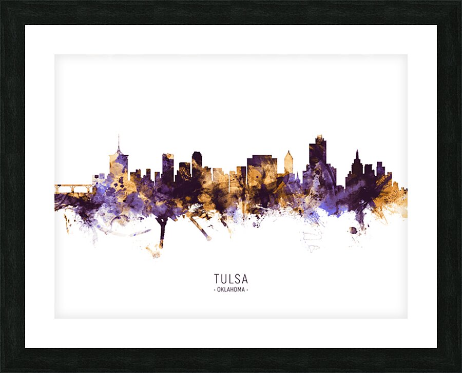 Tulsa Oklahoma Skyline Picture Frame print