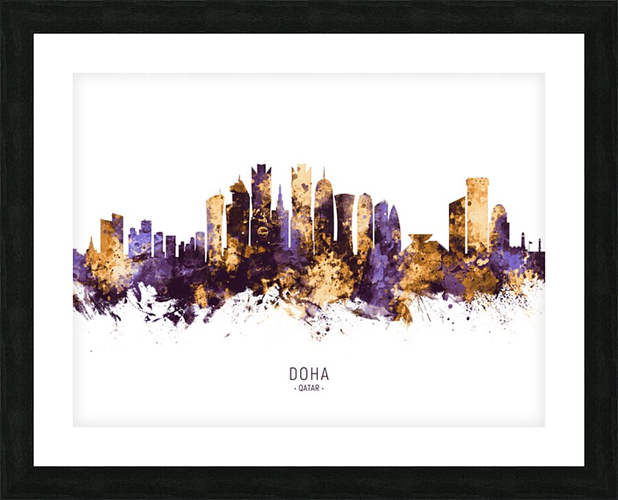 Doha Qatar Skyline Picture Frame print