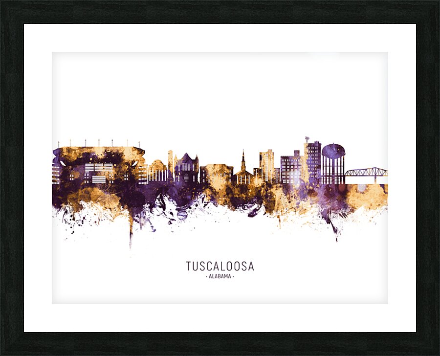 Tuscaloosa Alabama Skyline Picture Frame print