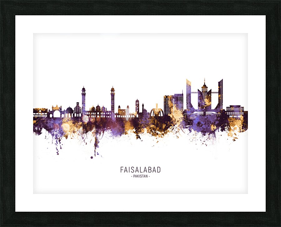 Faisalabad Pakistan Skyline Picture Frame print