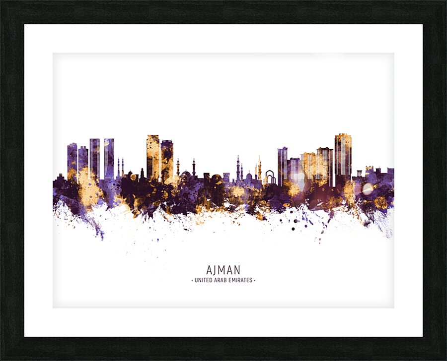 Ajman Skyline Picture Frame print
