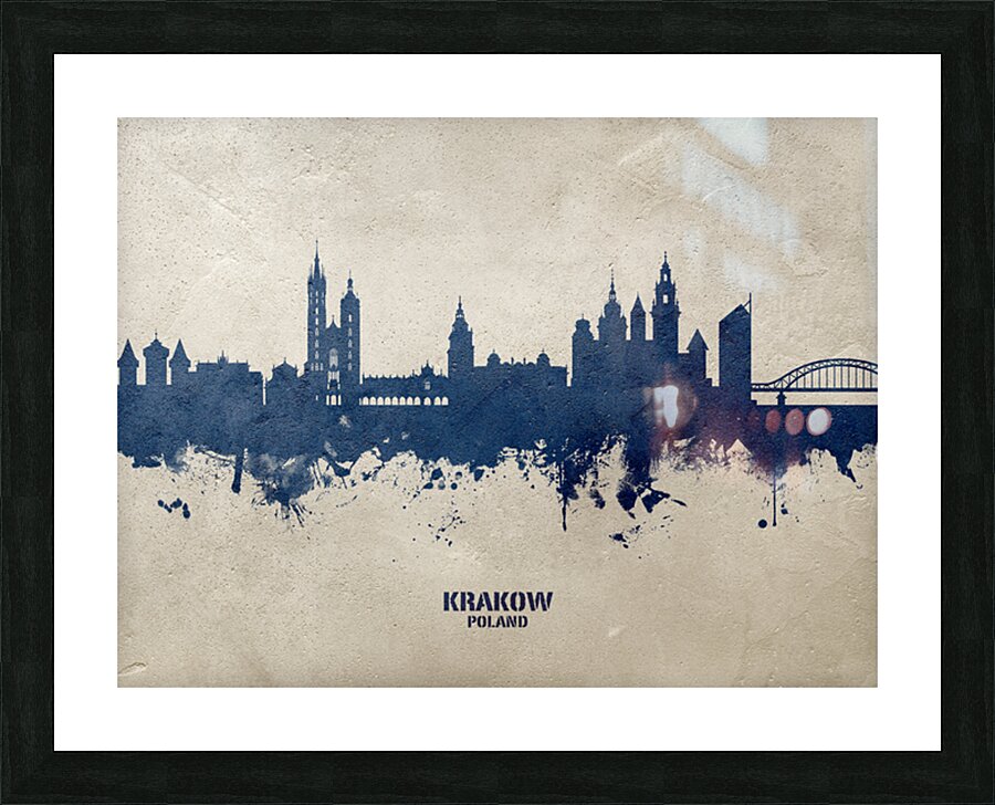 Krakow Poland Skyline Picture Frame print