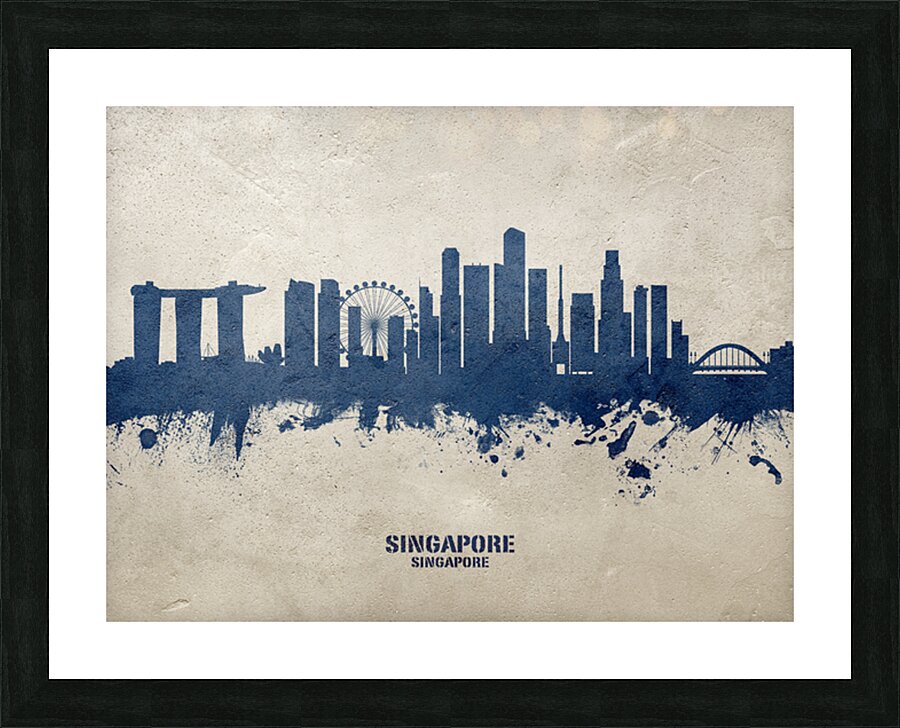 Singapore Skyline Picture Frame print