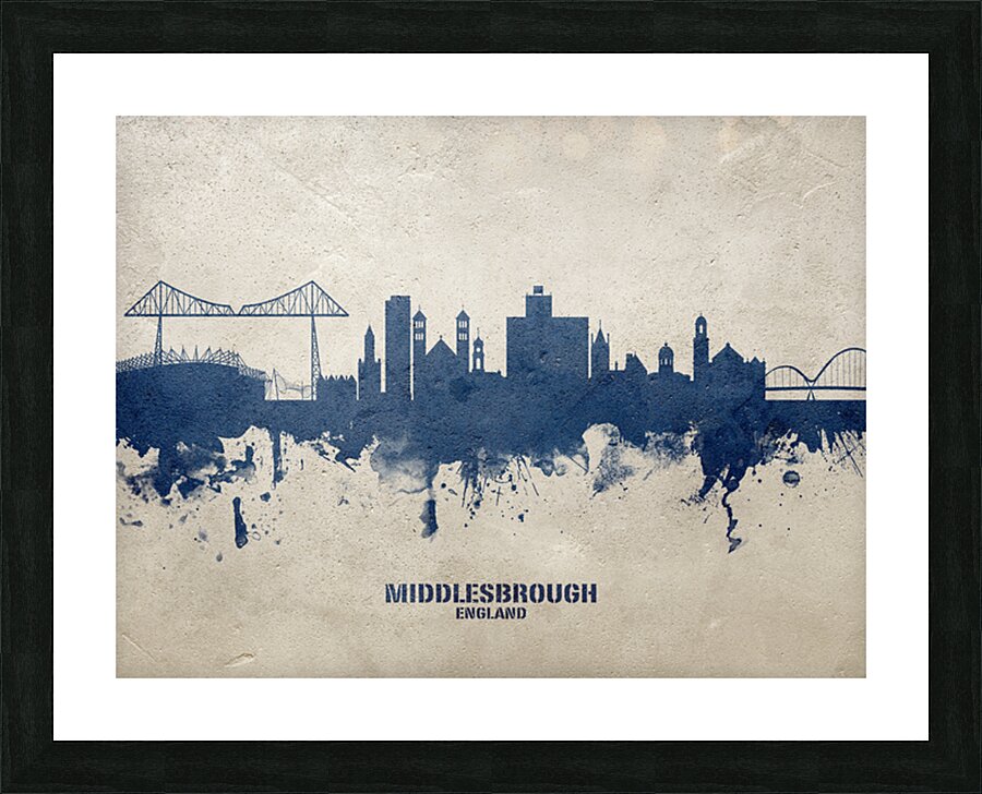 Middlesbrough England Skyline Picture Frame print