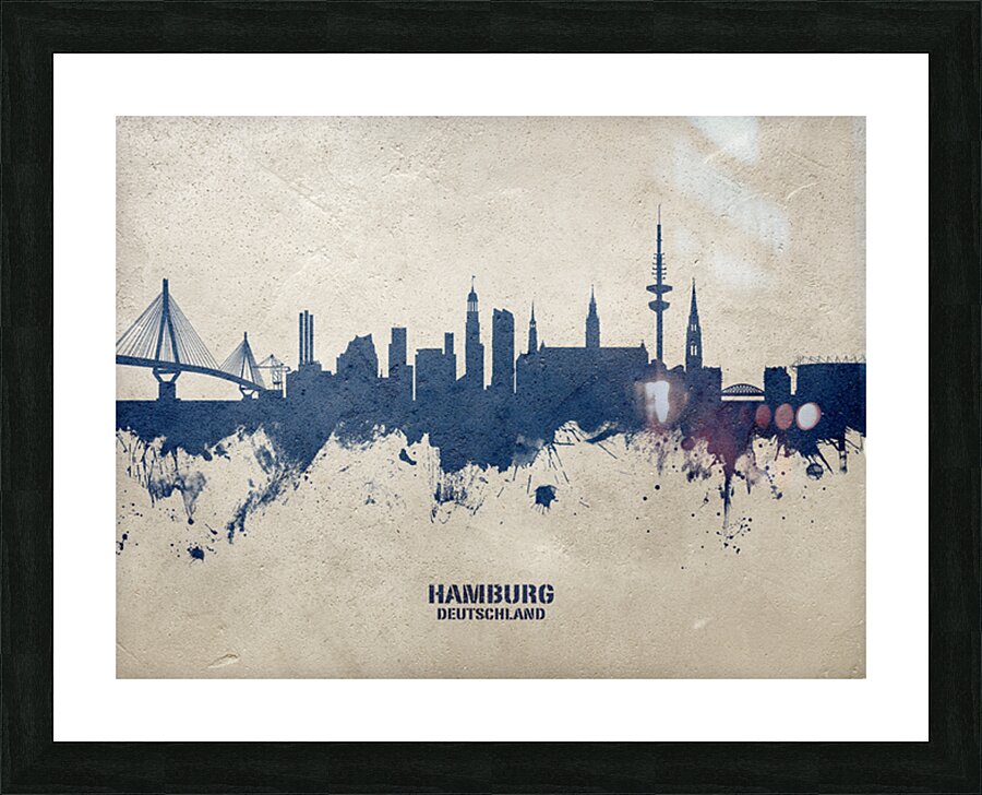 Hamburg Germany Skyline Picture Frame print