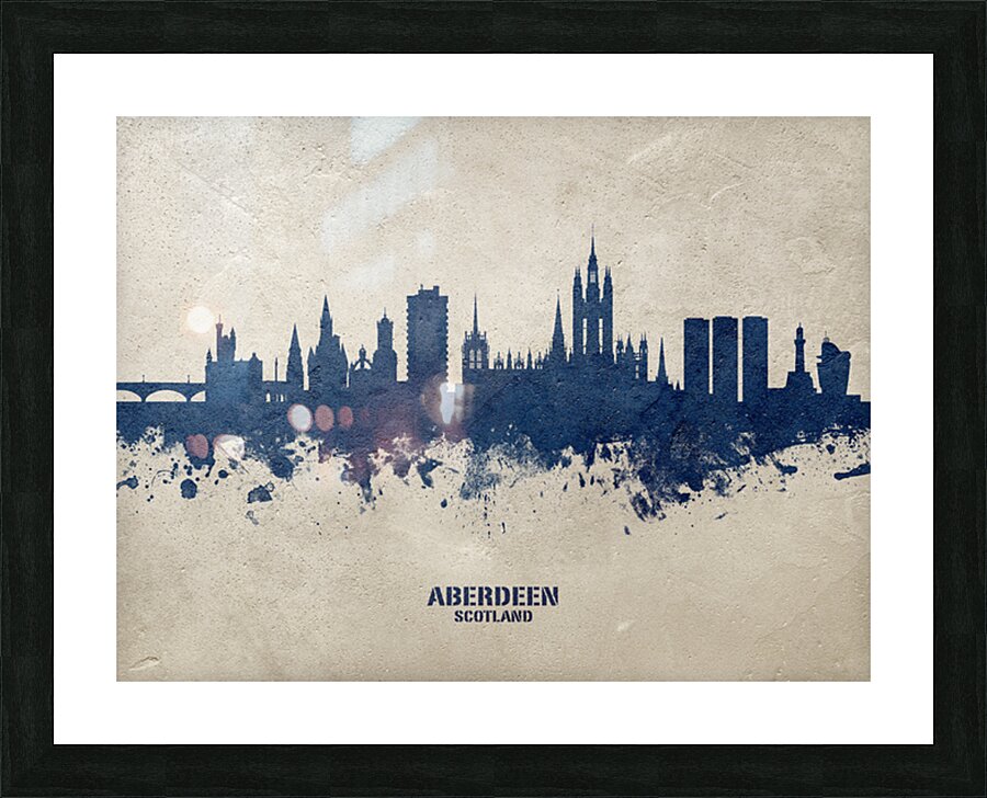 Aberdeen Scotland Skyline Picture Frame print