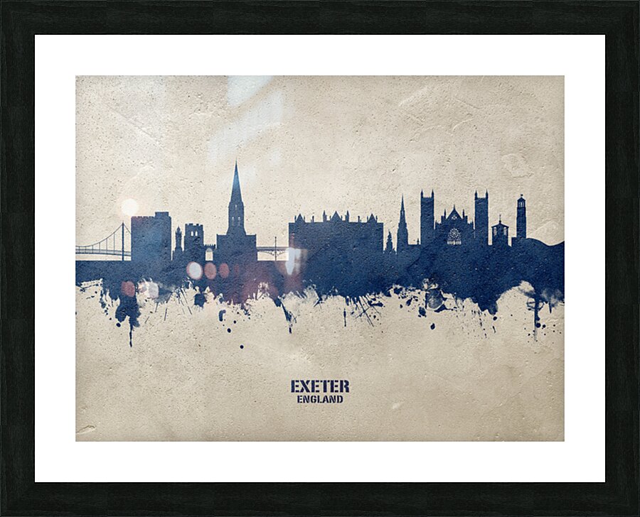 Exeter England Skyline Picture Frame print