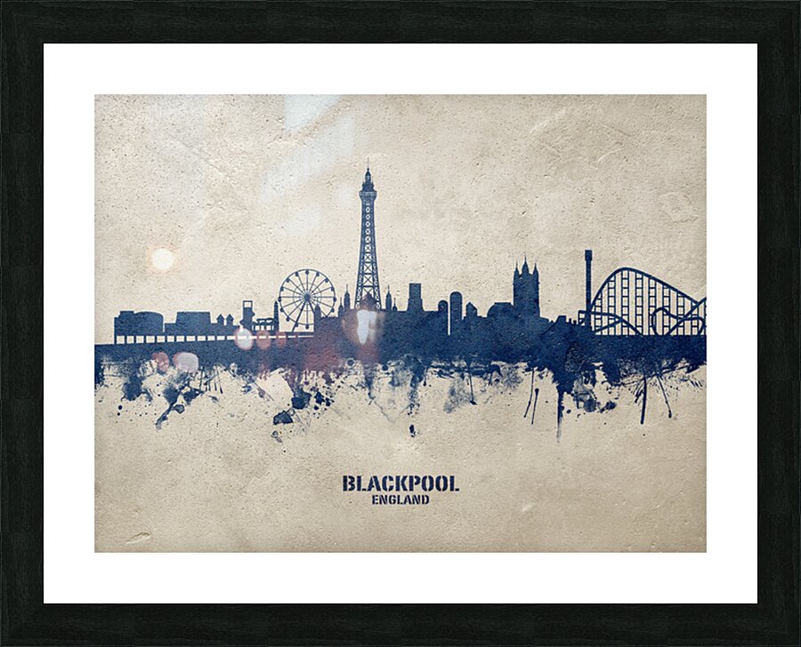 Blackpool England Skyline Picture Frame print