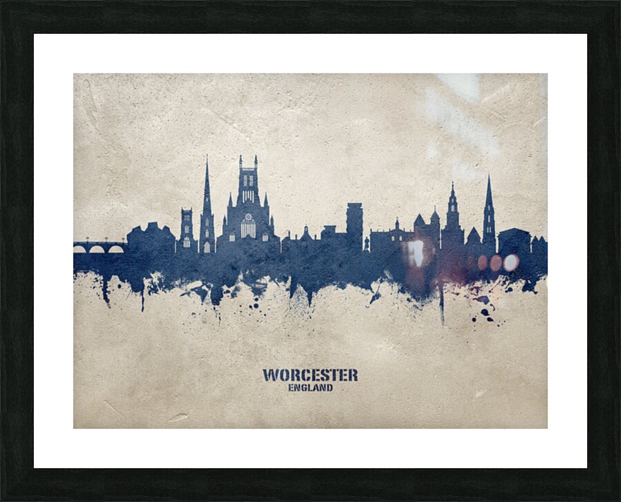 Worcester England Skyline Picture Frame print