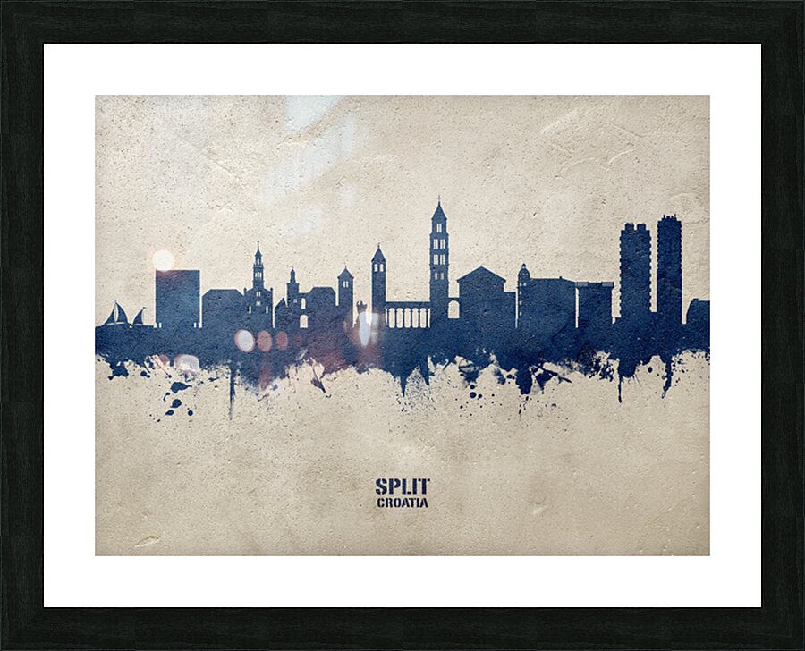 Split Croatia Skyline Picture Frame print
