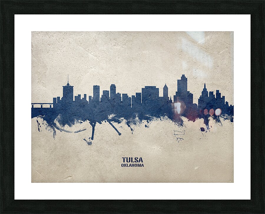 Tulsa Oklahoma Skyline Picture Frame print