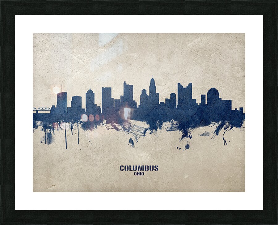 Columbus Ohio Skyline Picture Frame print
