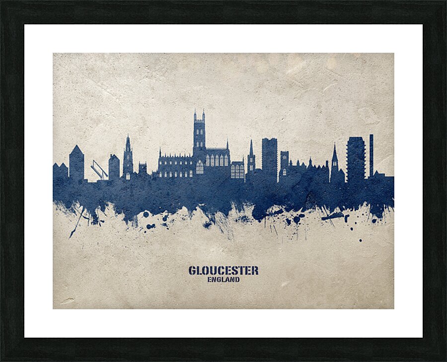 Gloucester England Skyline Picture Frame print