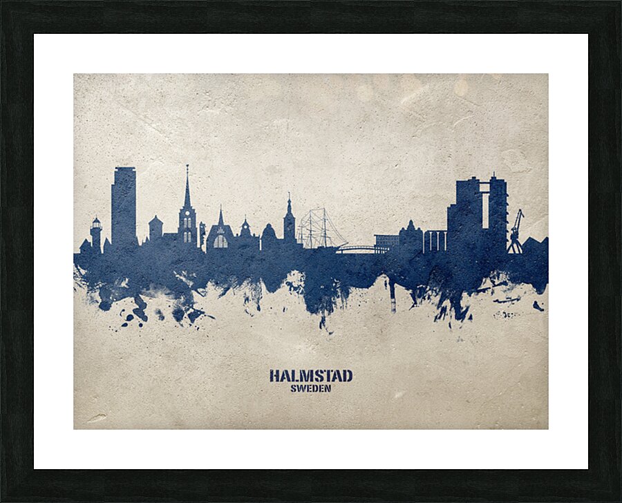 Halmstad Sweden Skyline Picture Frame print