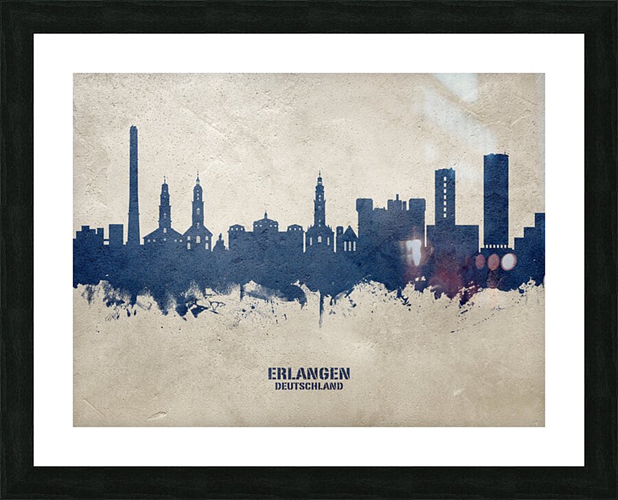 Erlangen Germany Skyline Picture Frame print