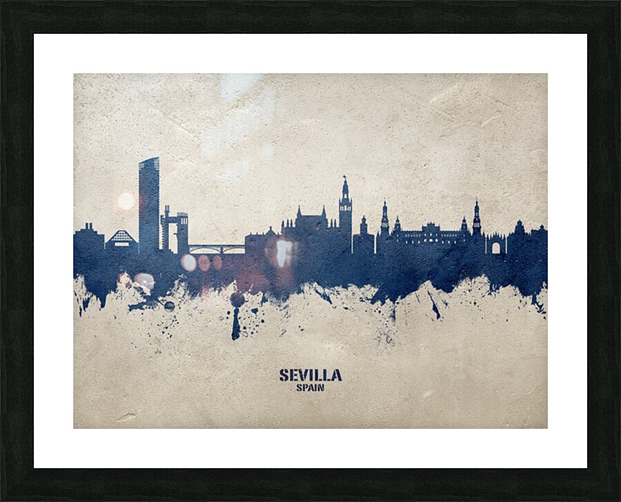 Sevilla Spain Skyline Picture Frame print
