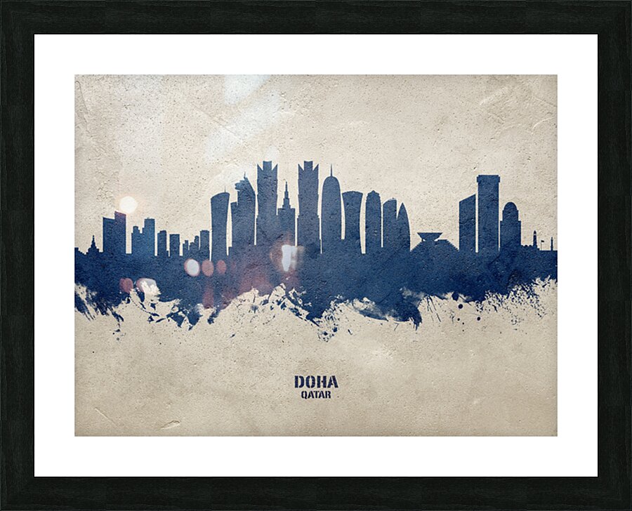 Doha Qatar Skyline Picture Frame print