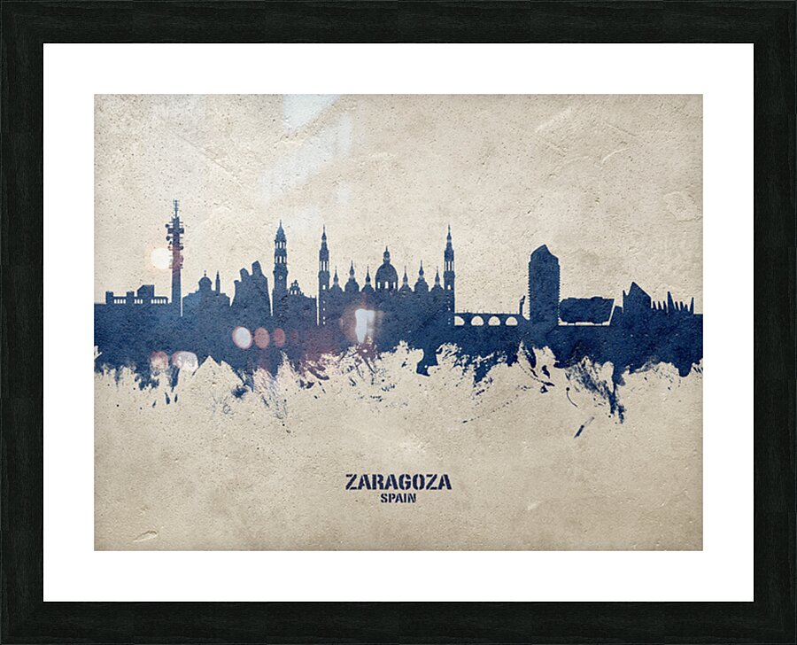 Zaragoza Spain Skyline Picture Frame print
