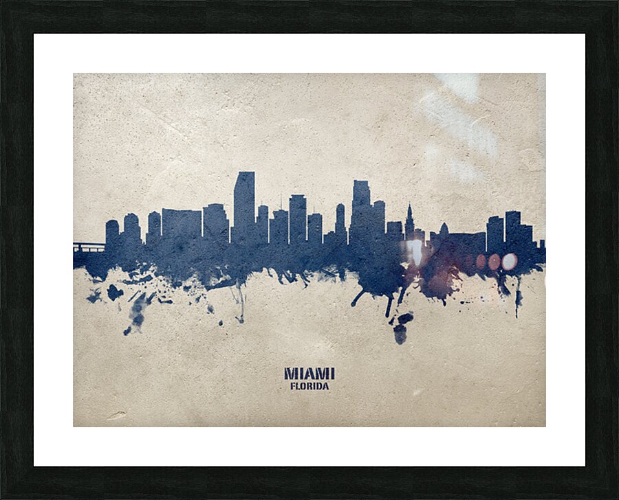 Miami Florida Skyline Picture Frame print