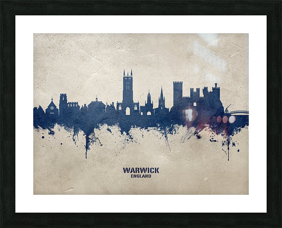 Warwick England Skyline Picture Frame print