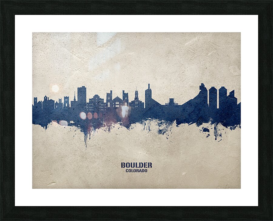 Boulder Colorado Skyline Picture Frame print