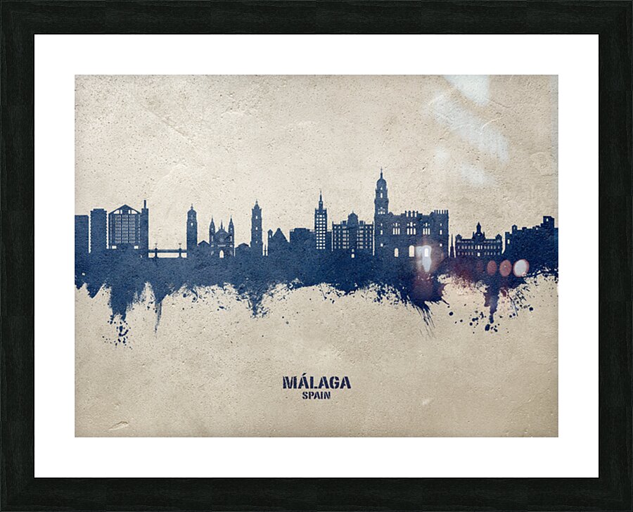 Malaga Spain Skyline Picture Frame print