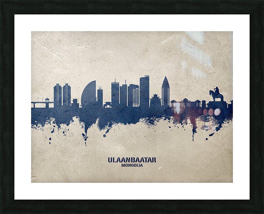 Ulaanbaatar Mongolia Skyline Picture Frame print