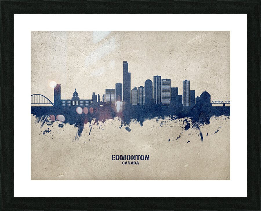 Edmonton Canada Skyline Picture Frame print