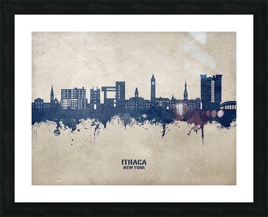 Ithaca New York Skyline Picture Frame print