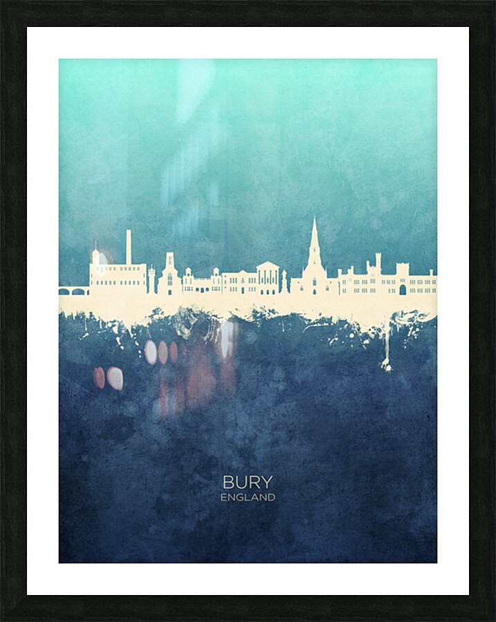 Bury England Skyline Picture Frame print