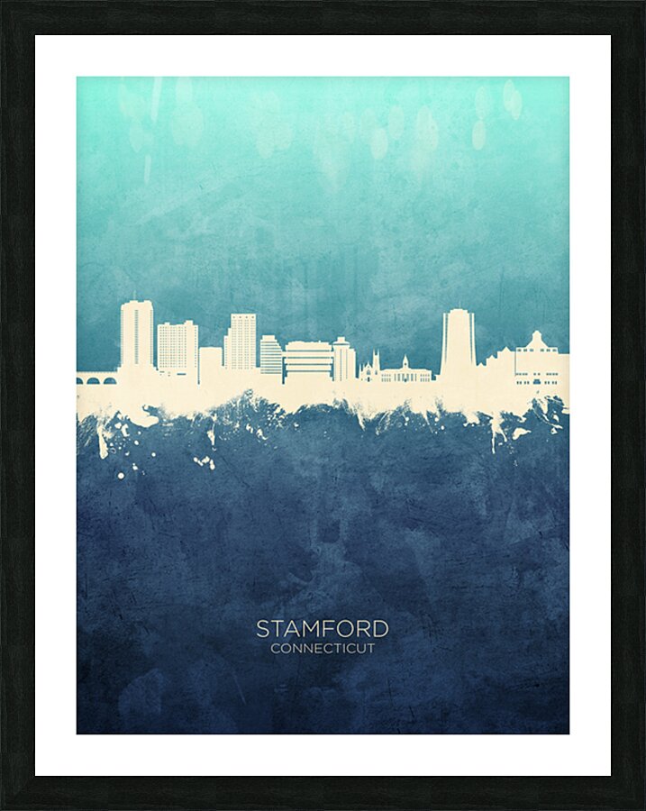 Stamford Connecticut Skyline Picture Frame print